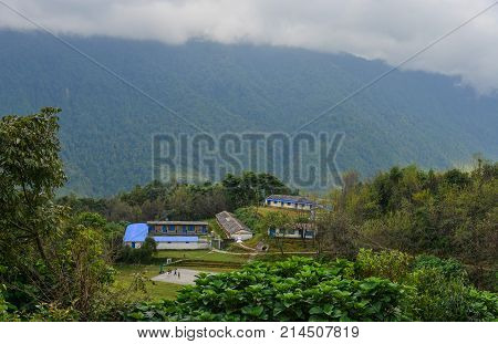 Mountain Village In Grandruk, Nepal