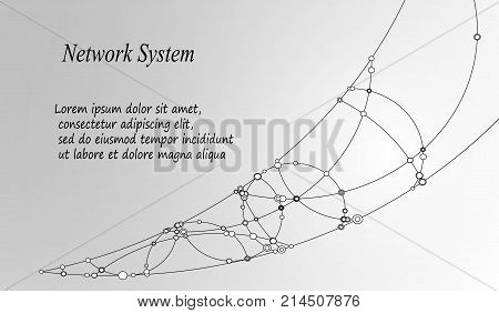 Abstract Background With Dots Array And Lines. Connection Structure. Geometric Modern Technology Con