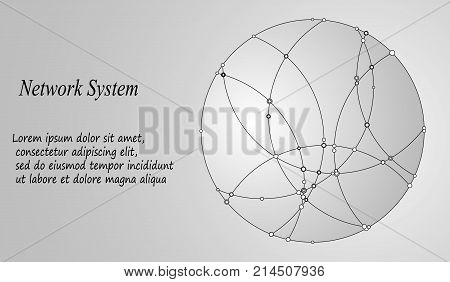 Abstract Background With Dots Array And Lines. Connection Structure. Geometric Modern Technology Con