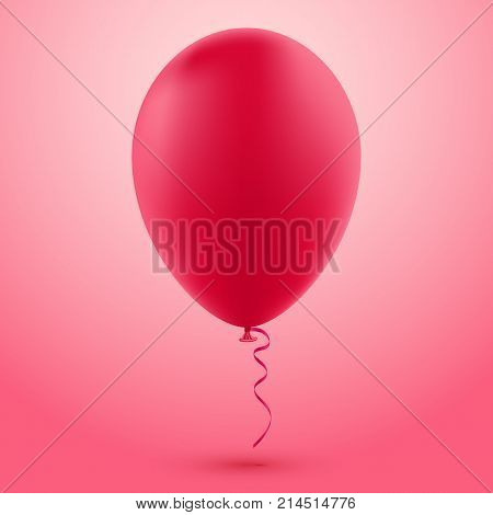 Red Vector Balloon Isolated On Red Background Realistic Balloon Illustration For Party Celebration Festival Birthday Or Branding Design Decoration Poster Id 214514776