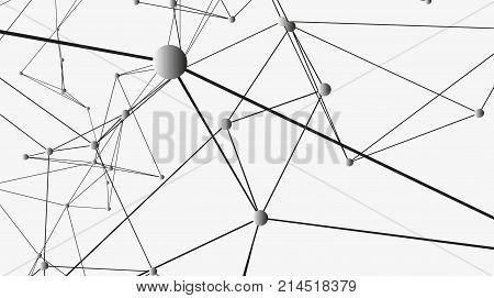 3D Geometric Vector Background For Business Or Science Presentation.