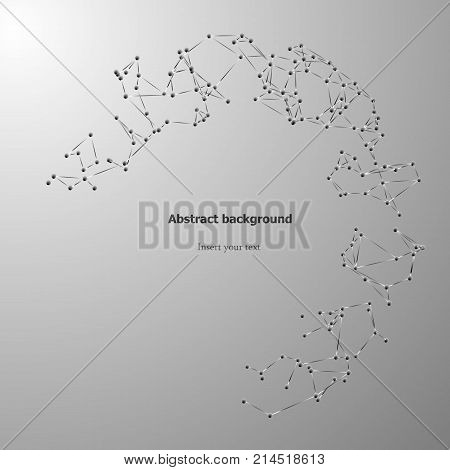 3D Geometric Vector Background For Business Or Science Presentation.