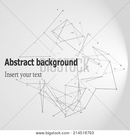 3D Geometric Vector Background For Business Or Science Presentation.