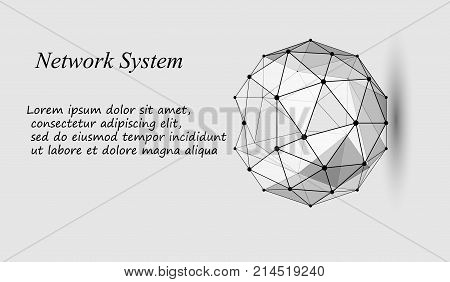 3D Geometric Vector Background For Business Or Science Presentation.