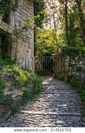 Street of town Oppede-le-Vieux in Provence France
