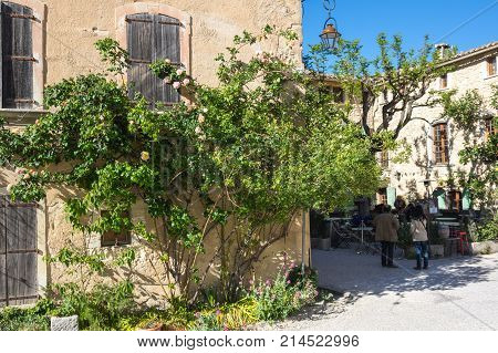 Street of town Oppede-le-Vieux in Provence France