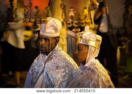 Couple Marrying At Church