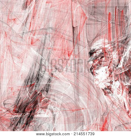 Grunge Abstract Red Background On White Backdrop