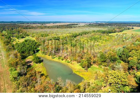 Inspiration Point provides a magnificent view of the Shawnee National Forest in southern Illinois