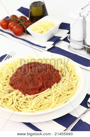 Spaghetti Pasta med tomatsauce