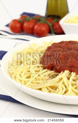 Spaghetti Pasta med tomatsauce
