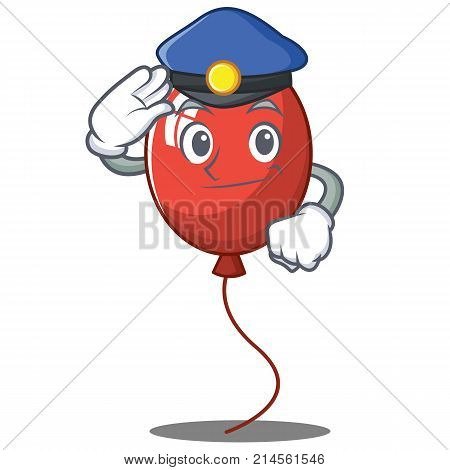 Police balloon character cartoon style vector illustration