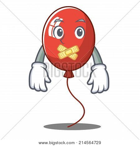 Silent balloon character cartoon style vector illustration