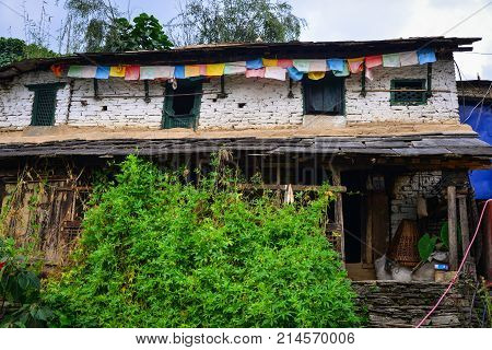 Mountain Village In Grandruk, Nepal