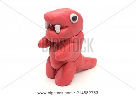 Play Dough Tyrannosaurus White Background, Playdough  Dinosaur