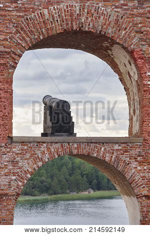 Historical fortified site of Bomarsund Aland islands. Finland war heritage