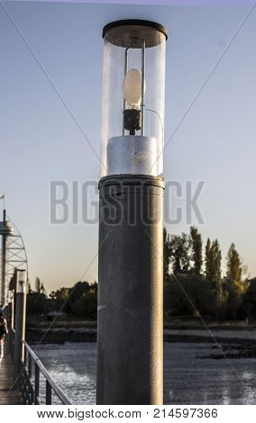 the lighthouse that illuminates the path, Photo taken at a lighthouse on a bridge crossing a stretch of water.