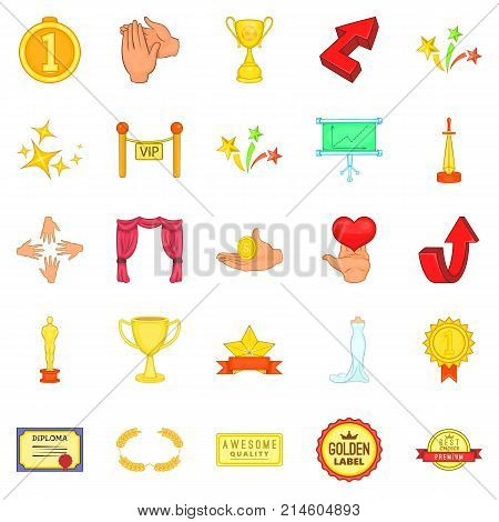 Stipend icons set. Cartoon set of 25 stipend vector icons for web isolated on white background