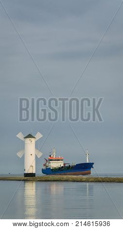 OIL/CHEMICAL TANKER - A merchant ship arrives at a seaport