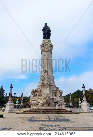 Monument to the Marquis of Pombal in Lisbon, Portugal