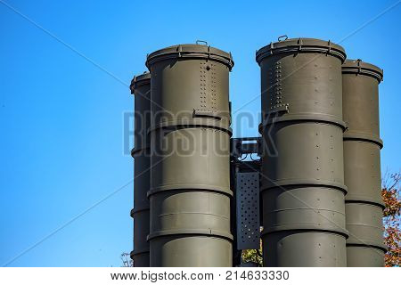 ROSTOV-ON-DON, RUSSIA - AUGUST, 2017: The S-400 Triumf or SA-21 Growler, an anti-aircraft weapon system during military show in Rostov-on-Don