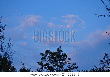 Clouds floating overhead in Fort Covington, New York.
