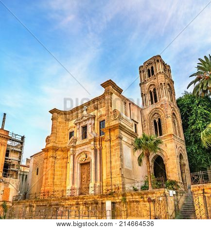 The Martorana or Co-Cathedral of St. Mary of the Admiral in Palermo - Sicily, Italy