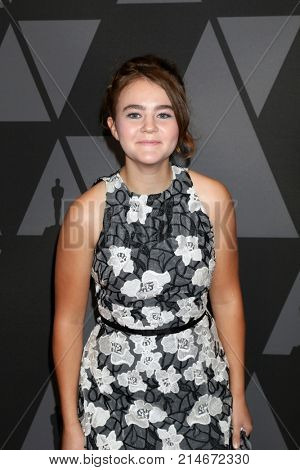 LOS ANGELES - NOV 11:  Millicent Simmonds at the AMPAS 9th Annual Governors Awards at Dolby Ballroom on November 11, 2017 in Los Angeles, CA