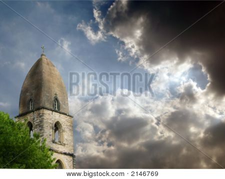 Church Steeple Dramatic Sky