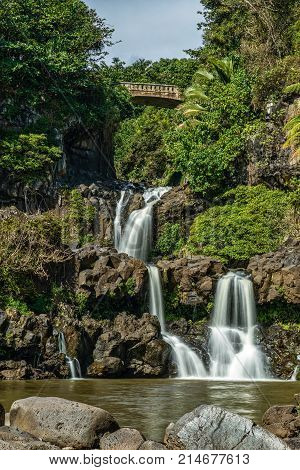 the scenic seven sacred pools near Hana Maui