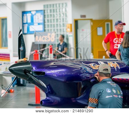 RAYONG THAILAND-NOVEMBER 18 2017 : Air Race1 World Cup Thailand 2017 at U-Tapao Naval Air Base in Thailand