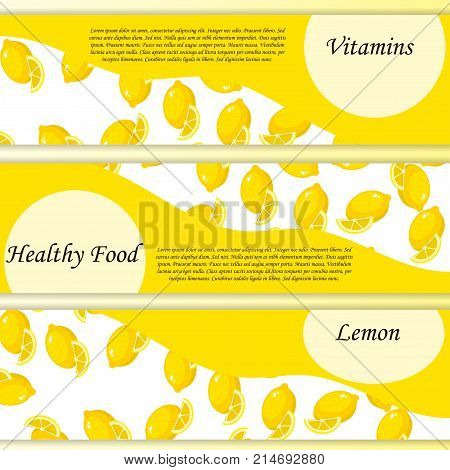 Sweet juicy whole and slice lemon or lime fruit symbol for jam and juice product label or banner for grocery store, shop and farm market design. Vector square label, lemon jam, sauce or juice label
