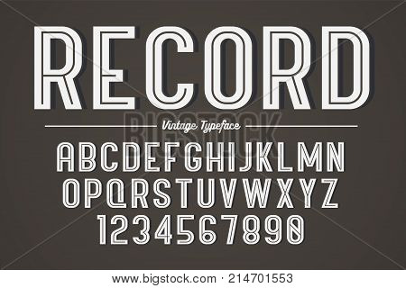 Vector decorative bold font design, alphabet, typeface, typography Color swatches
