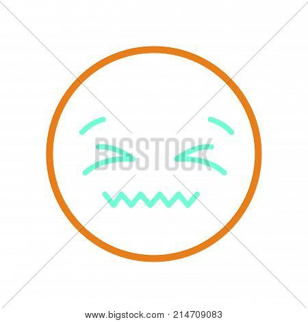 Cartoon face emoticon caricature and character theme Isolated design Vector illustration