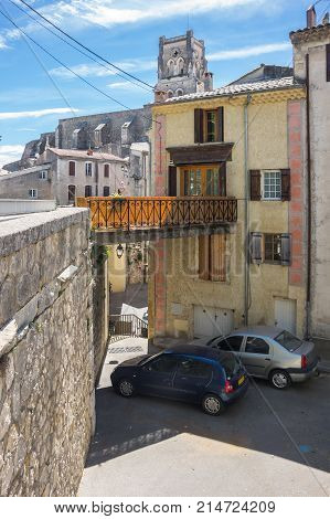 Street of town Oppede-le-Vieux in Provence France