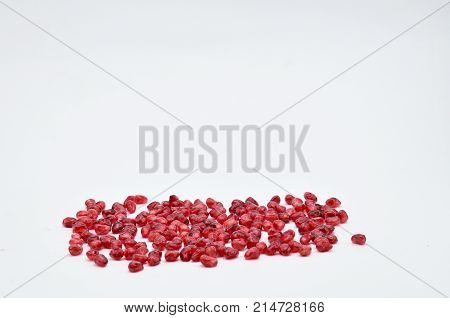 Pomegranate On A White Background.natural.for Isolation.