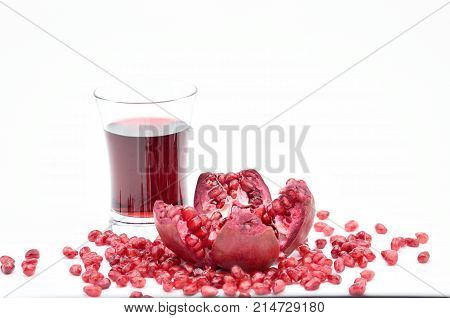 Pomegranate On A White Background.natural.for Isolation.