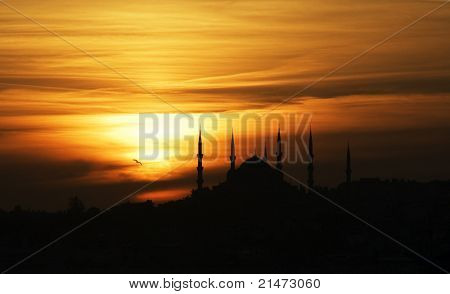 Tramonto sopra la Moschea Blu
