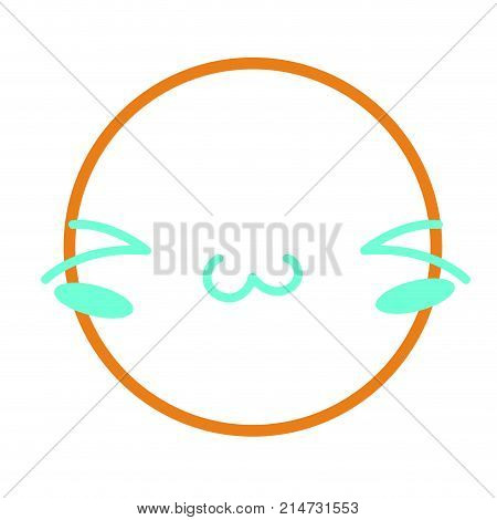 Cartoon face emoticon caricature and character theme Isolated design Vector illustration