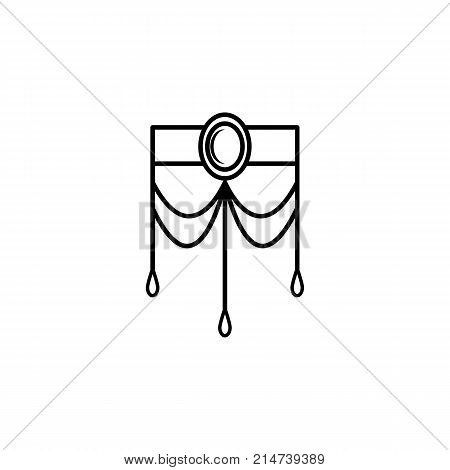 Girl decoration Choker icon on white background