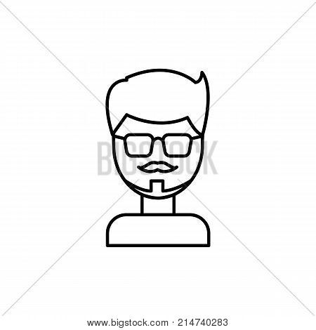 Fashion silhouette hipster style icon on white background