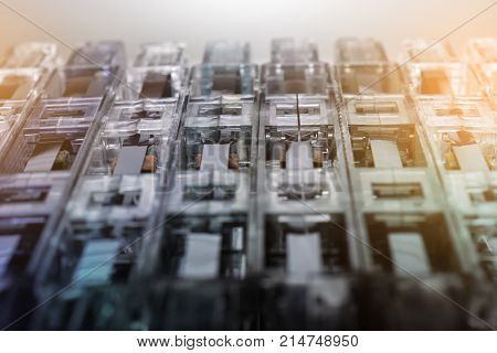 Close-up image of a vintage cassette tape (Shallow DOF)