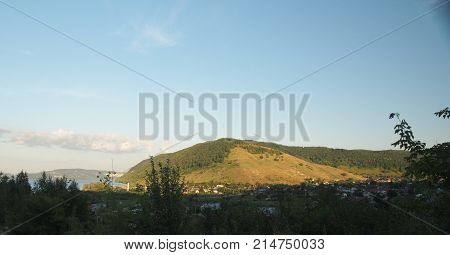 A View Of The Village Of Shiryaevo In The Samara Region Of Russia Located Near The Mountains. There