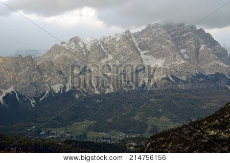 Alpine landscape in the Dolomites, Italy, Europe