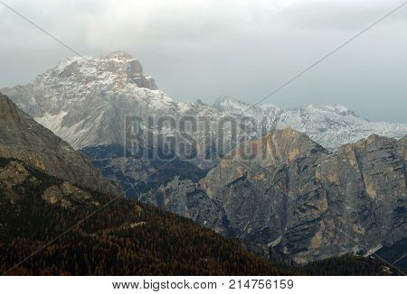 Alpine landscape in the Dolomites, Italy, Europe