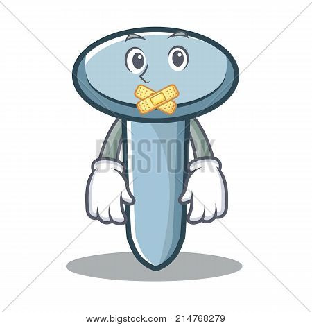 Silent nail character cartoon style vector illustration