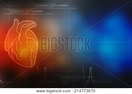 Medical abstract background, medical structure background, ecg background
