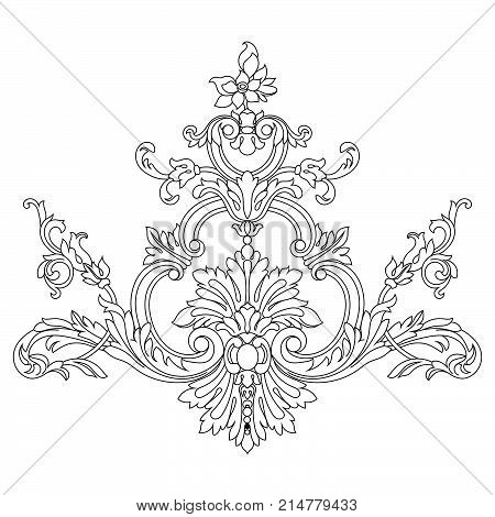 Black vintage ornament, baroque ornament, scroll ornament, engraving ornament, border ornament, floral ornament, retro pattern, antique pattern, style acanthus pattern, foliage pattern, swirl pattern decorative pattern, filigree pattern. vector