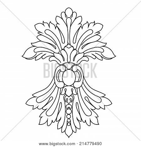 Black vintage ornament, baroque ornament, scroll ornament, engraving ornament, border ornament, floral ornament, retro pattern, antique pattern, style acanthus pattern, foliage pattern, swirl pattern decorative pattern, filigree pattern. vector
