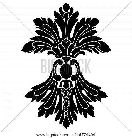 Black vintage ornament, baroque ornament, scroll ornament, engraving ornament, border ornament, floral ornament, retro pattern, antique pattern, style acanthus pattern, foliage pattern, swirl pattern decorative pattern, filigree pattern. vector